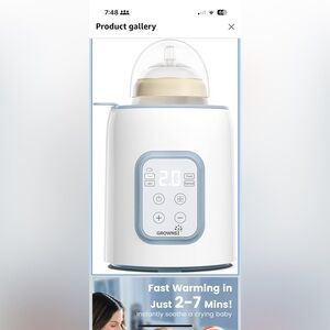 GROWNSY Bottle Warmer, 8-in-1 Fast Baby Milk Warmer with Timer